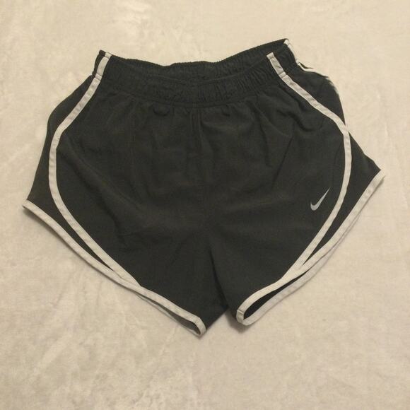 Nike Pants - Nike Dri Fit Running Shorts Women S White/Grey Brief-Lined Mesh Sides